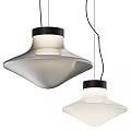 Modern Glass Pendant Lights With Black Trim And Geometric Design For Interior