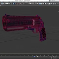 Science Fiction Gun Pistol Cyberpunk Gun Game Gun Low Face Number Low Model Simple Model Game Sub-era Movie and TV Level Super Realistic High Precision 3d model
