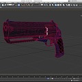 Science Fiction Gun Pistol Cyberpunk Gun Gun Game Gun Low Face Number Low Model Simple Model Game Sub-era Movie and TV Level Super Realistic High Precision 3d model