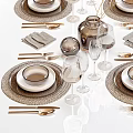 Modern Tableware Ornaments 3d model