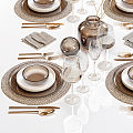 Modern Tableware Tableware Ornaments 3d model