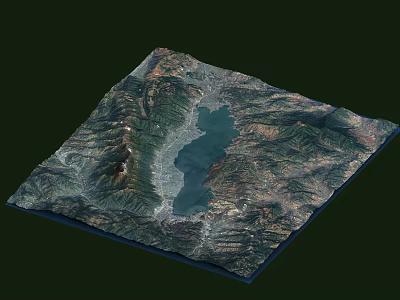 Modern Mountain Dali Mountain 3d model