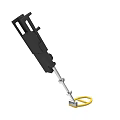 Handheld Black Mechanical Equipment With Yellow Grip And Metal Rod Structure