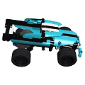 Blue White Black Electric Toy Car With Building Blocks And Big Wheels