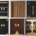 Various Double Doors Designs With Wooden And Metal Accents For Home Interior