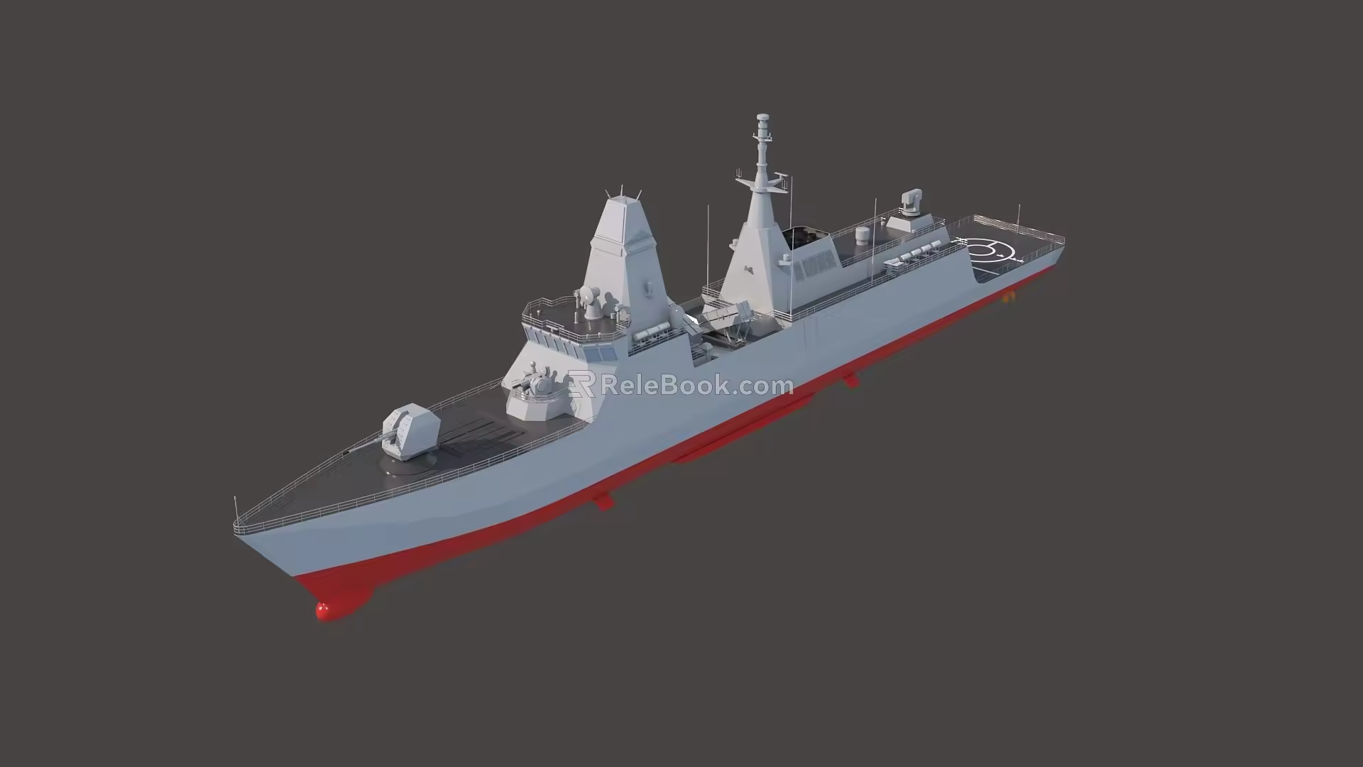 Type 054B frigate modern warship frigate 3d model
