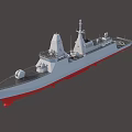Type 054B frigate modern warship frigate 3d model