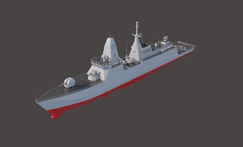 Type 054B frigate modern warship frigate 3d model