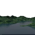 Natural Microtopography With Lush Green Hills Calm Water And Undulating Terrain
