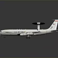 U.S. Air Force Military Aircraft Features Large Radar Dome And Four Engines