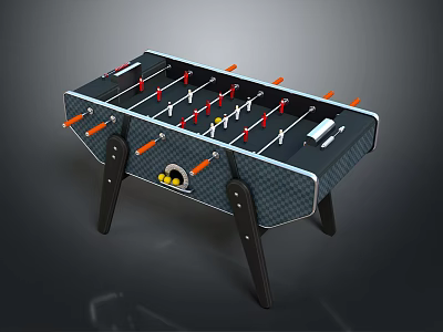 Foosball Table Recreational Equipment Indoor Game With Player Rods And Smooth Surface 3d model