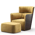 Single Sofa Casual Chair Combination Fabric Single Sofa 3d model
