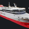 Color Line Atlantica Ferry With White And Red Hull Upper Decks And Passenger Windows