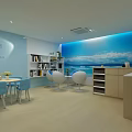 Modern Office Workspace With Open Desks Partitions Ergonomic Chairs And Windows