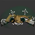 Futuristic Blonde Haired Character With Green White Outfit And Creature Inspired Floating Rings