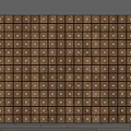 Patterned Wooden Wall With Regularly Arranged Planks And Metal Rivets 3d model