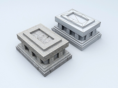 Pillar Stone Pillar Foundation Cornerstone model