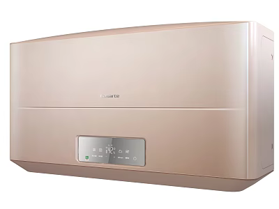 Sleek Golden Water Heater With Digital Display Panel And Temperature Control 3d model