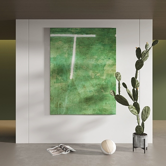 Modern abstract decorative painting 3d model