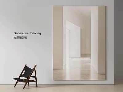 Modern Abstract Painting With Light Shadow Corridor Design For Wall Decoration 3d model