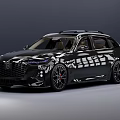 Black Luxury Wagon Car With Modern Design Sporty Wheels And Brown Interior