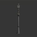 Old-fashioned street lamp industrial street lamp wall clock street lamp 3d model