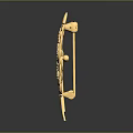 Elegant Golden Feather Shaped Brooch Adorned With Sparkling Diamonds For Clothing Accessory