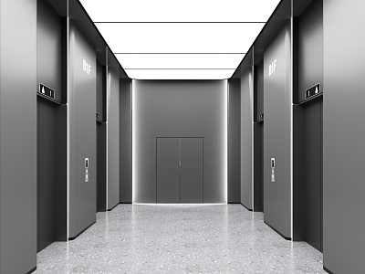 modern elevator hall model