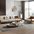 Light Luxury Sofa Coffee Table Combination Sofa Combination 3d model