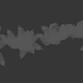 Various Beautiful Green Fern Leaves In Different Shapes Arranged On White Background