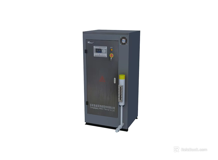 Industrial Equipment With Vertical Cabinet Structure Control Panel And Display Screen 3d model 