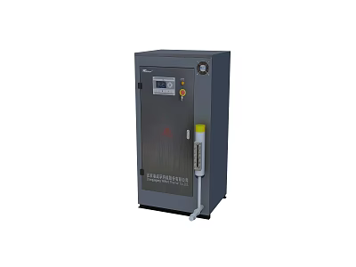 Industrial Equipment With Vertical Cabinet Structure Control Panel And Display Screen 3d model