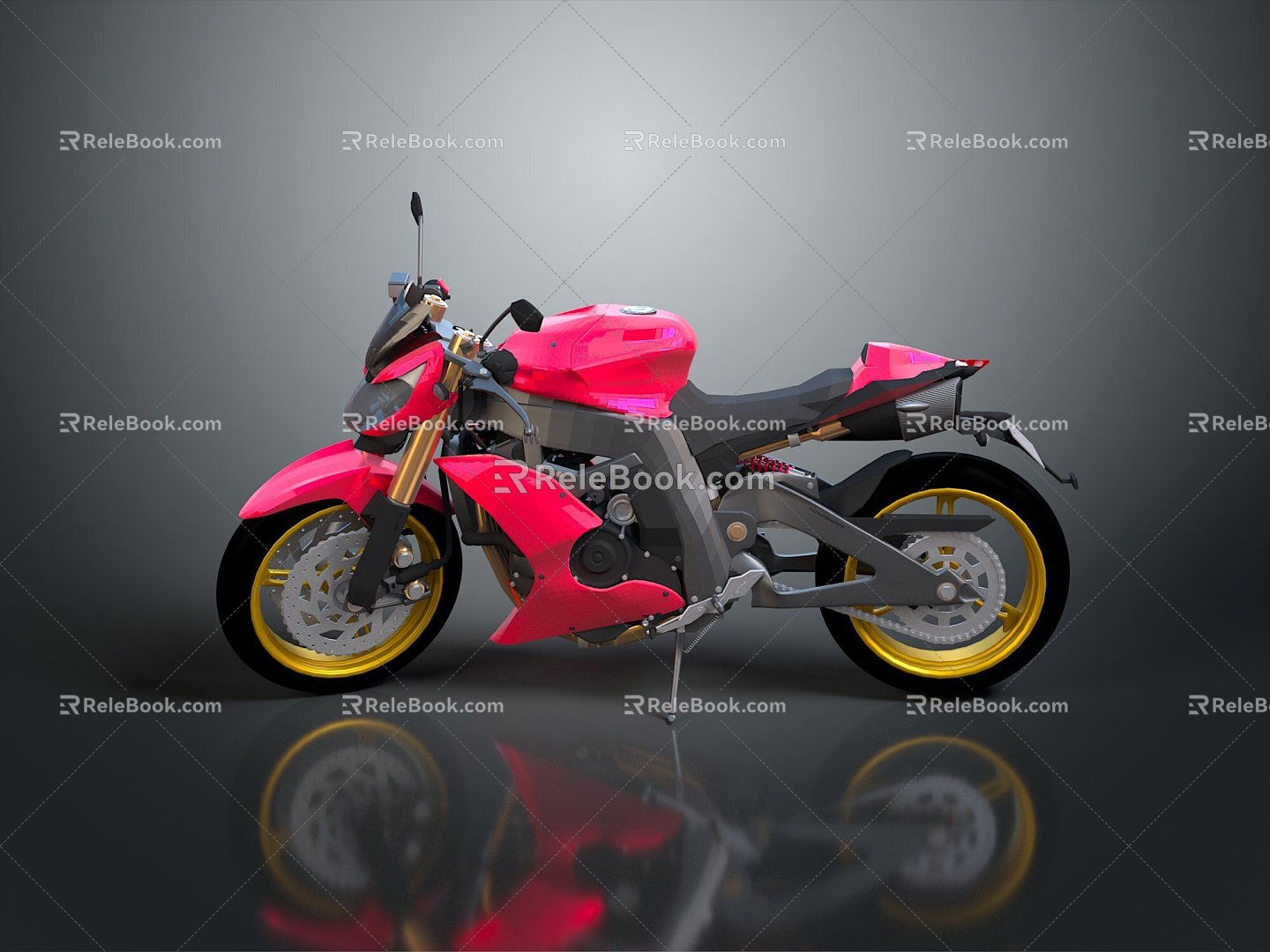 Motorcycle Two-wheeled Motorcycle Cross-country Motorcycle Road Race Motorcycle Motor Vehicle Transport 3d model