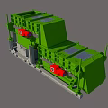 Green Heavy Duty Industrial Equipment With Robust Structure And Red Components