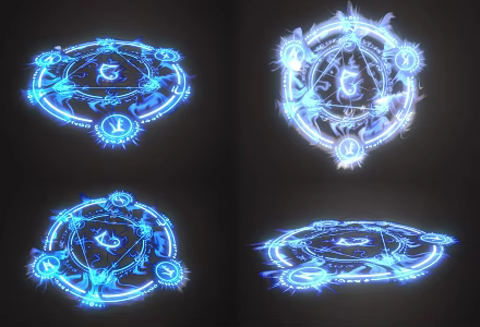 Modern magic array game teleportation magic array game animation teleportation array game skill style 3d model