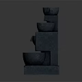 Garden Ornament Multi Tiered Stone Fountain With Stacked Bowl Shaped Design
