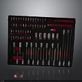 Professional Hardware Tools Complete Set With Sockets Wrenches Screwdrivers And Bits 3d model