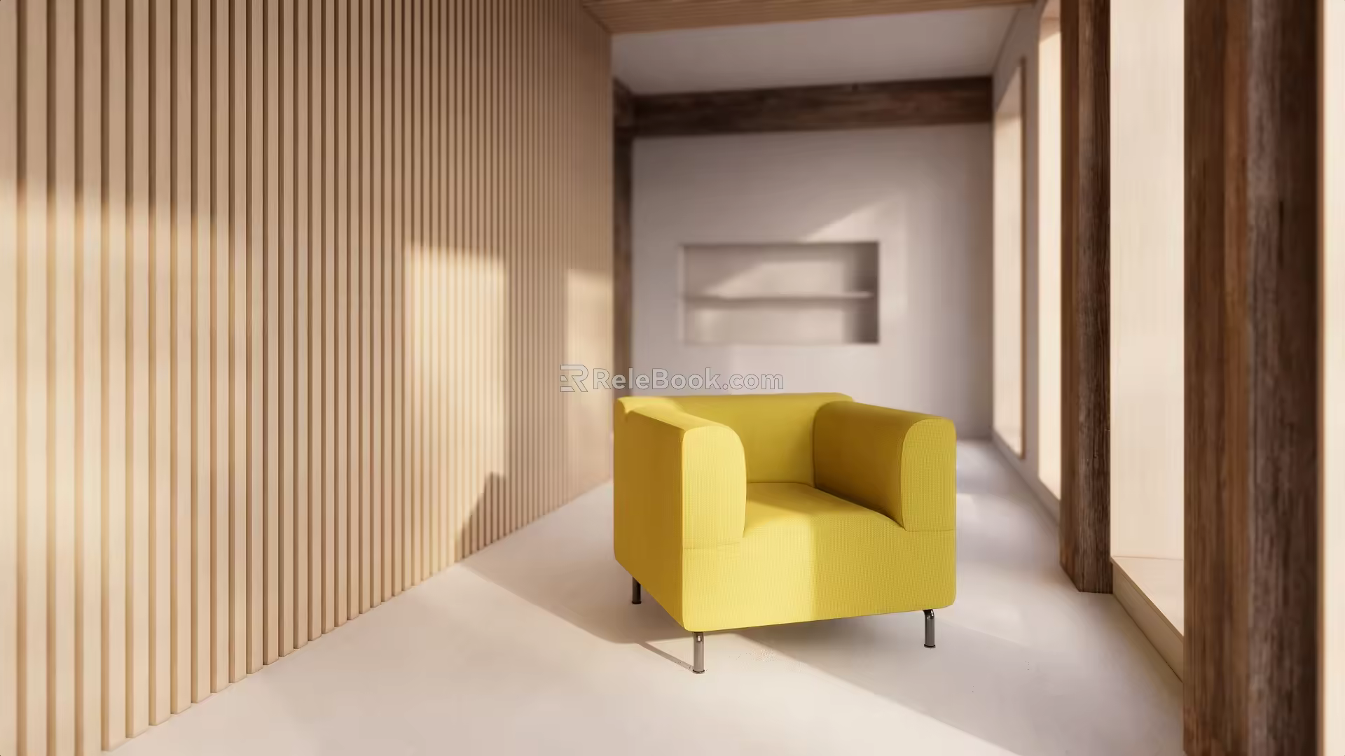 Modern Single Sofa Backrest Sofa Armrest Sofa 3d model