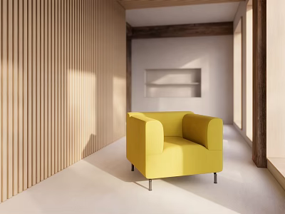 Modern Single Sofa Backrest Sofa Armrest Sofa 3d model
