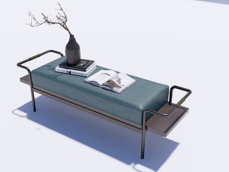 Modern Bed End Stool Bed End Stool Sofa Bench 3d model