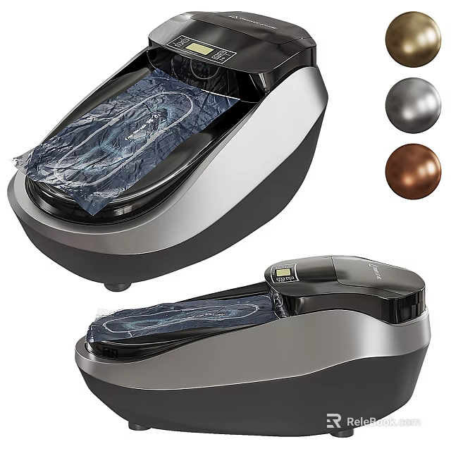 Modern Automatic Shoe Cover Dispenser With Color Options And Home Office Design 3d model 