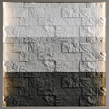 Textured Stone Background Wall With Gradient Gray And Black Decorative Design 3d model