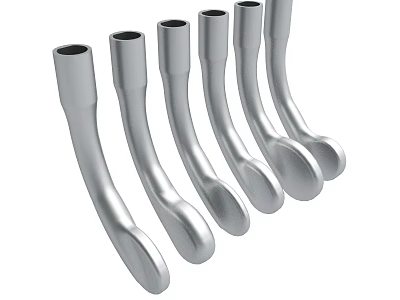 Silver Metal Socket Wrenches Set With Various Sizes For Repair Work 3d model