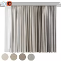 Modern Elegant Curtain for Living Room With Light Gray Fabric and Soft Drape Effect