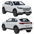 White Honda SUV Exterior Design With Modern Headlights And Rear Taillights