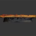 Freshly Baked Pepperoni Sausage Pizza With Red Peppers And Golden Crust