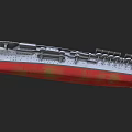 Aircraft Carrier With Long Flight Deck And Island Superstructure Naval Vessel