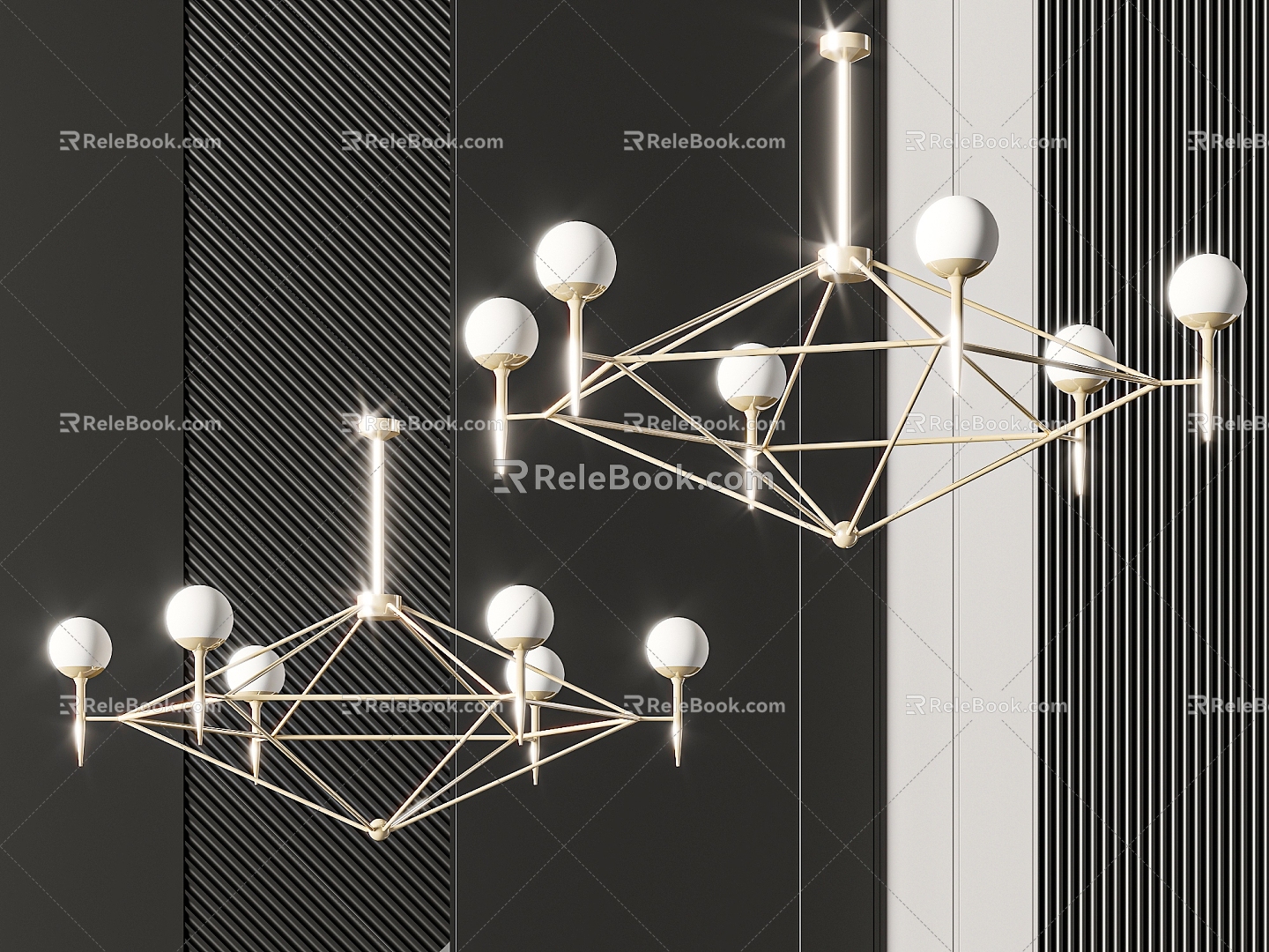 Modern chandelier 3d model