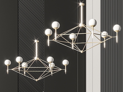 Modern chandelier 3d model