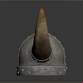 Viking Weapon Helmet With Horned Design And Metal Riveted Construction